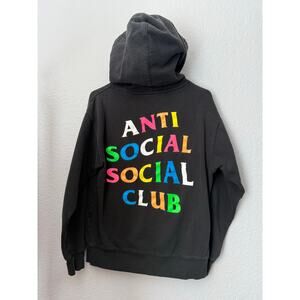 ASSC Prick Rainbow Logo Hoodie Black Hypebeast Small